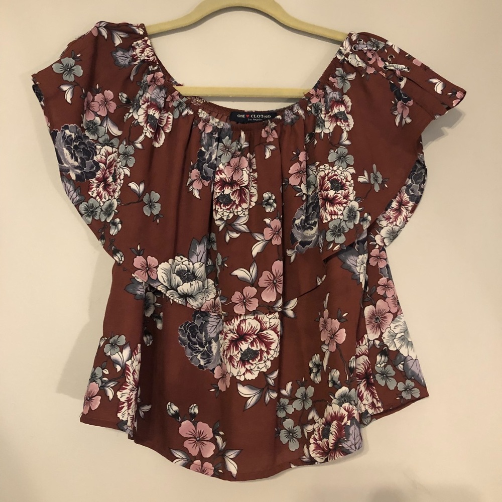 Of the shoulder shirt
